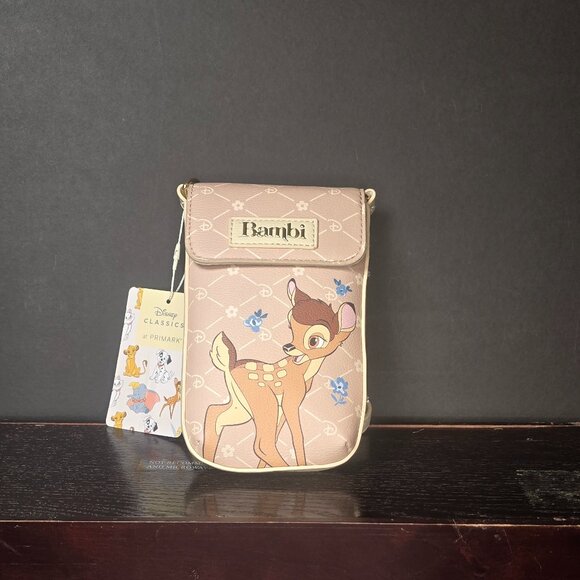 NWT Primark Disney Bambi Phone Holder Crossbody - Picture 1 of 1